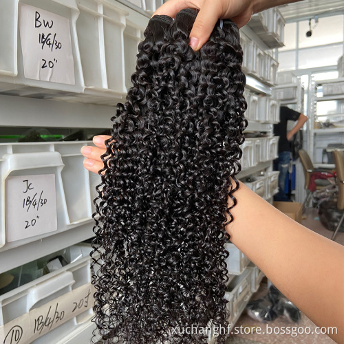 Kinky Curly Hair Brazilian Bulk Products Short Vendor Humain Perruque De Bandeau Peruque Peruvian Raw Human Hair Extension
